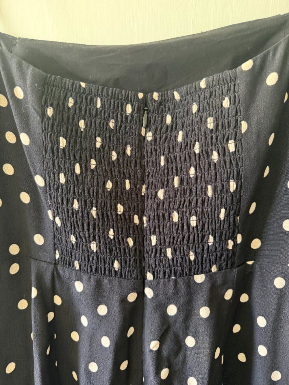 Sezane Melina Midi Dress Black with White Polka Dots - Picture 12 of 13